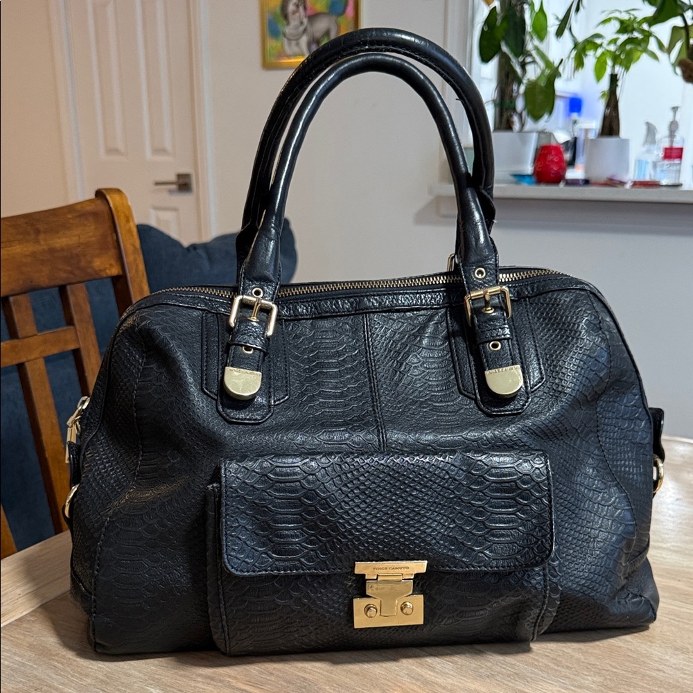 Vince Camuto Black Leather Handbag